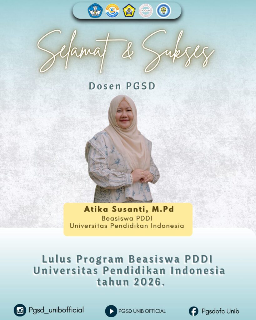 Dosen PGSD Universitas Bengkulu Lulus Pogram Beasiswa PDDI Universitas Pendidikan Indonesia Tahun 2026